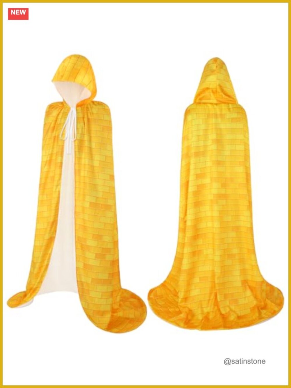 Hooded Cape Robe Costume Unisex Polyester Halloween Cosplay Cloak